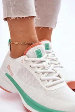 Big Star Shoes Buty Sportowe Big Star|Sneakersy Damskie*Lekkie Buty Sportowe Memory Foam System Big Star LL274328 Białe