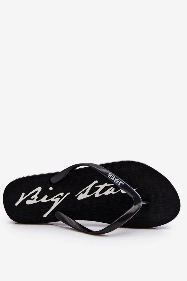 Big Star Shoes Klapki Sportowe|Klapki Damskie Big Star*Lekkie Damskie Klapki Japonki Big Star LL274761 Czarne