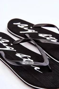 Big Star Shoes Klapki Sportowe|Klapki Damskie Big Star*Lekkie Damskie Klapki Japonki Big Star LL274761 Czarne