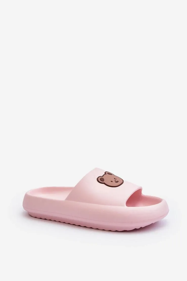 Damskie Boto Lekkie Damskie Piankowe Klapki Z Misiem Różowe Lia