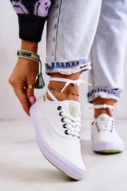 New Big Star Shoes Lekkie Damskie Tenisówki Big Star JJ274260 Białe