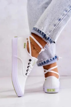 New Big Star Shoes Lekkie Damskie Tenisówki Big Star JJ274260 Białe