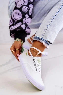 New Big Star Shoes Lekkie Damskie Tenisówki Big Star JJ274260 Białe