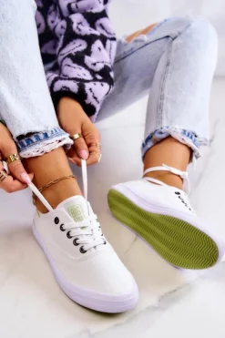 New Big Star Shoes Lekkie Damskie Tenisówki Big Star JJ274260 Białe