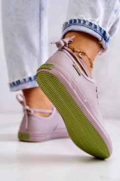 Damskie Big Star Shoes Lekkie Damskie Tenisówki Big Star JJ274264 Szare