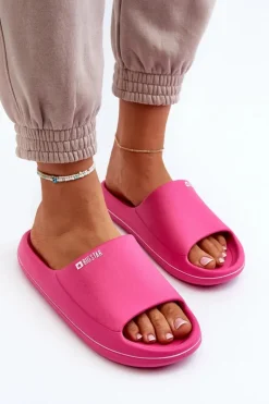 Big Star Shoes Klapki Damskie Big Star|Klapki Basenowe*Lekkie Klapki Damskie Big Star NN274A041 Fuksja Różowy