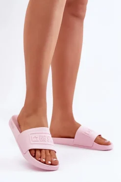 Big Star Shoes Klapki Damskie Big Star|Klapki Damskie Klasyczne*Lekkie Klapki Damskie Big Star OO274036 Różowe Różowy