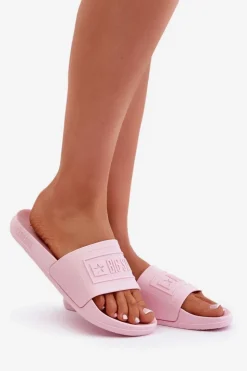 Big Star Shoes Klapki Damskie Big Star|Klapki Damskie Klasyczne*Lekkie Klapki Damskie Big Star OO274036 Różowe Różowy