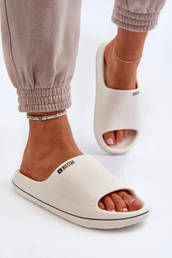 Big Star Shoes Klapki Damskie Big Star|Klapki Basenowe*Lekkie Klapki Damskie Big Star NN274A043 Białe Biały