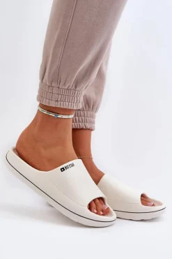 Big Star Shoes Klapki Damskie Big Star|Klapki Basenowe*Lekkie Klapki Damskie Big Star NN274A043 Białe Biały