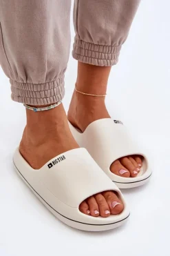 Big Star Shoes Klapki Damskie Big Star|Klapki Basenowe*Lekkie Klapki Damskie Big Star NN274A043 Białe Biały