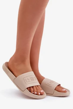 Damskie Big Star Shoes Lekkie Klapki Damskie Big Star OO274035 Beżowe