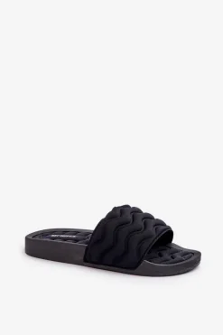 Damskie Evento Lekkie Klapki Damskie Na Basen Czarne Beliordia