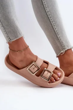 Damskie ZAXY Lekkie Klapki Damskie LL285087 Beżowe