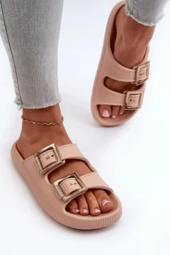 Damskie ZAXY Lekkie Klapki Damskie LL285087 Beżowe