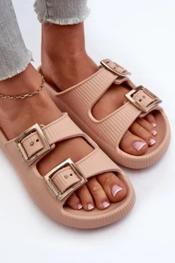 Damskie ZAXY Lekkie Klapki Damskie LL285087 Beżowe