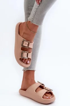 Damskie ZAXY Lekkie Klapki Damskie LL285087 Beżowe