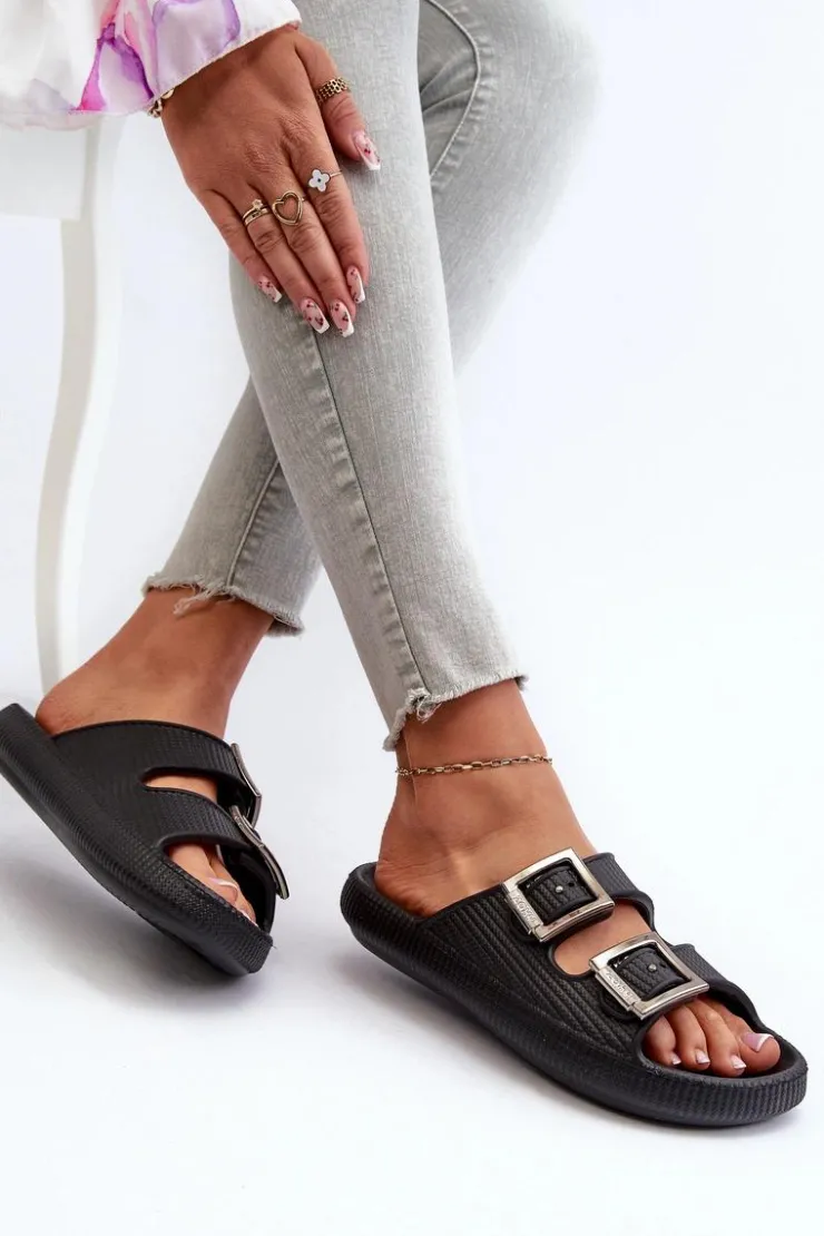 ZAXY Klapki Damskie Klasyczne*Lekkie Klapki Damskie LL285088 Czarne Czarny