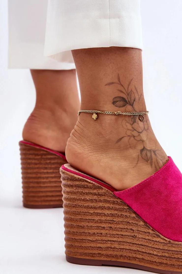 Damskie Boto Lekkie Klapki Na Masywnej Platformie Fuksja Good Vibe