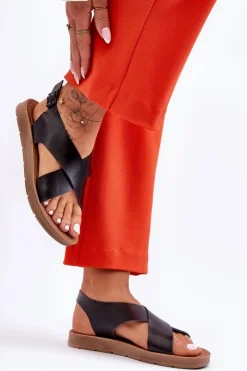 Damskie Boto Lekkie Klasyczne Sandały Damskie Czarne Lenny