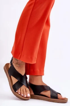 Damskie Boto Lekkie Klasyczne Sandały Damskie Czarne Lenny