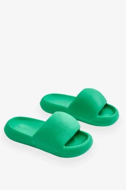 Clearance Boto Lekkie Piankowe Damskie Klapki Na Platformie Zielone Milton Zielony