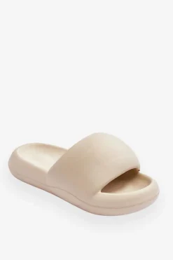 Damskie Boto Lekkie Piankowe Damskie Klapki Na Platformie Beżowe Milton