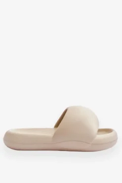 Damskie Boto Lekkie Piankowe Damskie Klapki Na Platformie Beżowe Milton