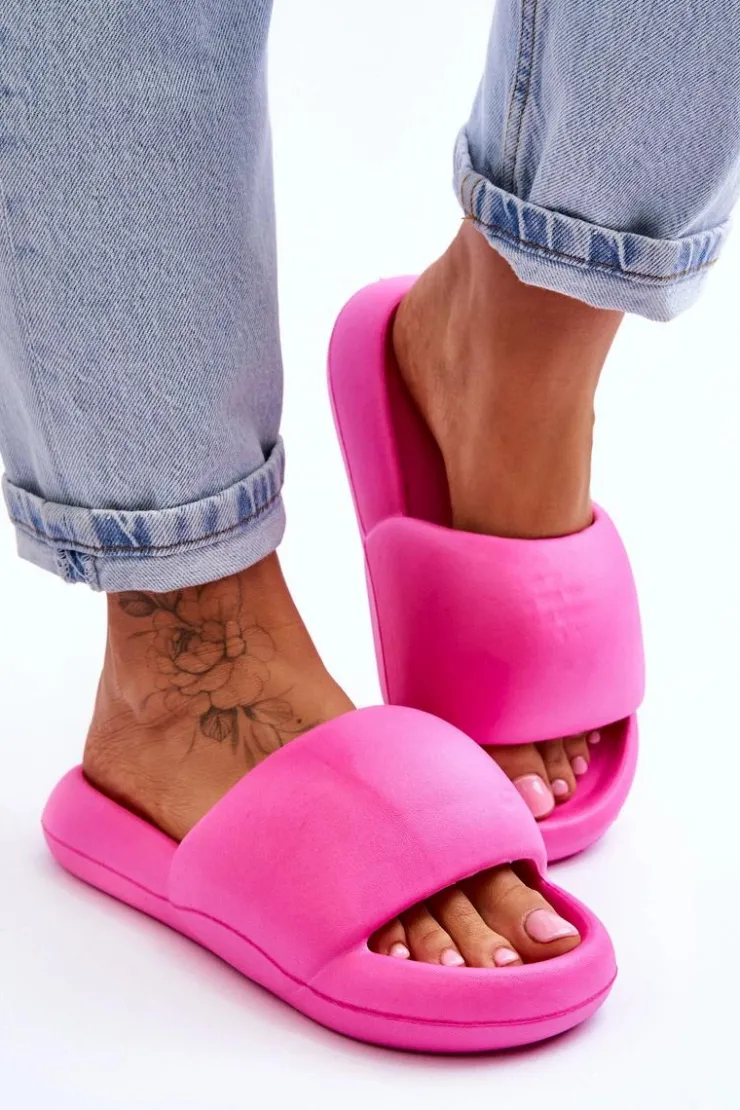 Damskie Boto Lekkie Piankowe Damskie Klapki Na Platformie Fuksja Milton