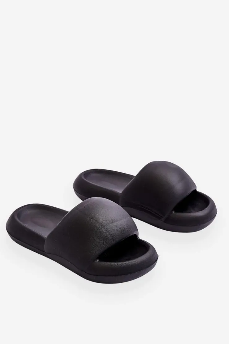 Online Boto Lekkie Piankowe Damskie Klapki Na Platformie Czarne Milton