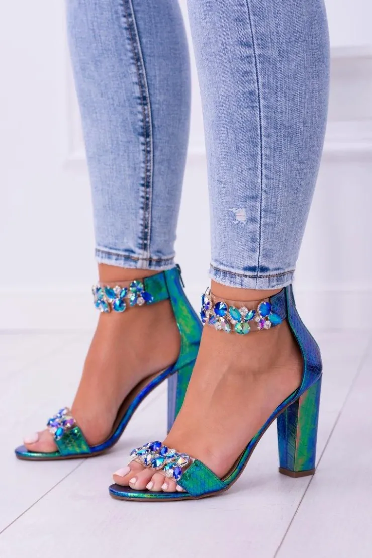 Damskie Boto Lu Boo Benzynowe Sandały Cyrkonie Lambada