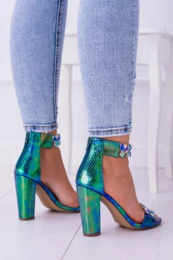 Damskie Boto Lu Boo Benzynowe Sandały Cyrkonie Lambada