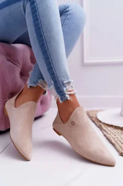 Damskie Boto Lu Boo Botki Z Wycięciami Beżowe Chelsea