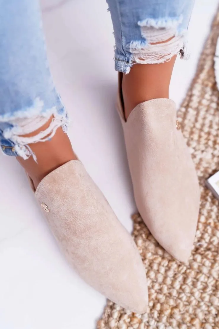 Damskie Boto Lu Boo Botki Z Wycięciami Beżowe Chelsea