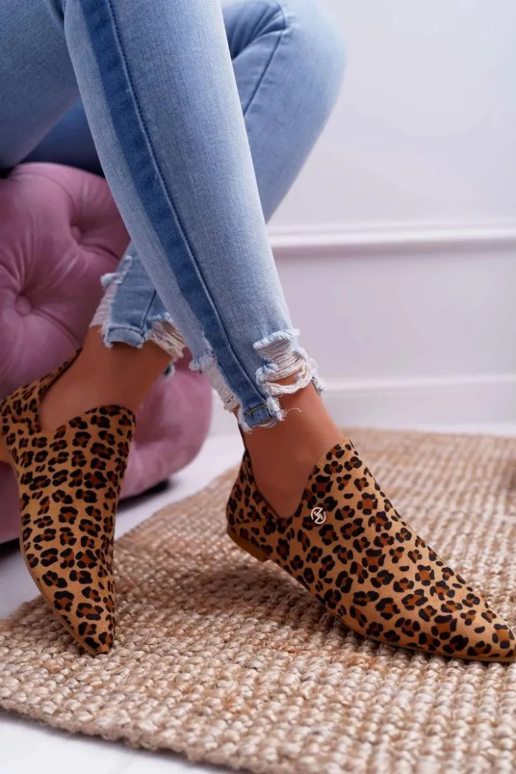 Sale Boto Lu Boo Botki Z Wycięciami Leopard Chelsea
