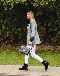 Boto Botki Płaskie|Czarne Botki*Lu Boo Czarne Damskie Botki Suwak Cekiny Rafell