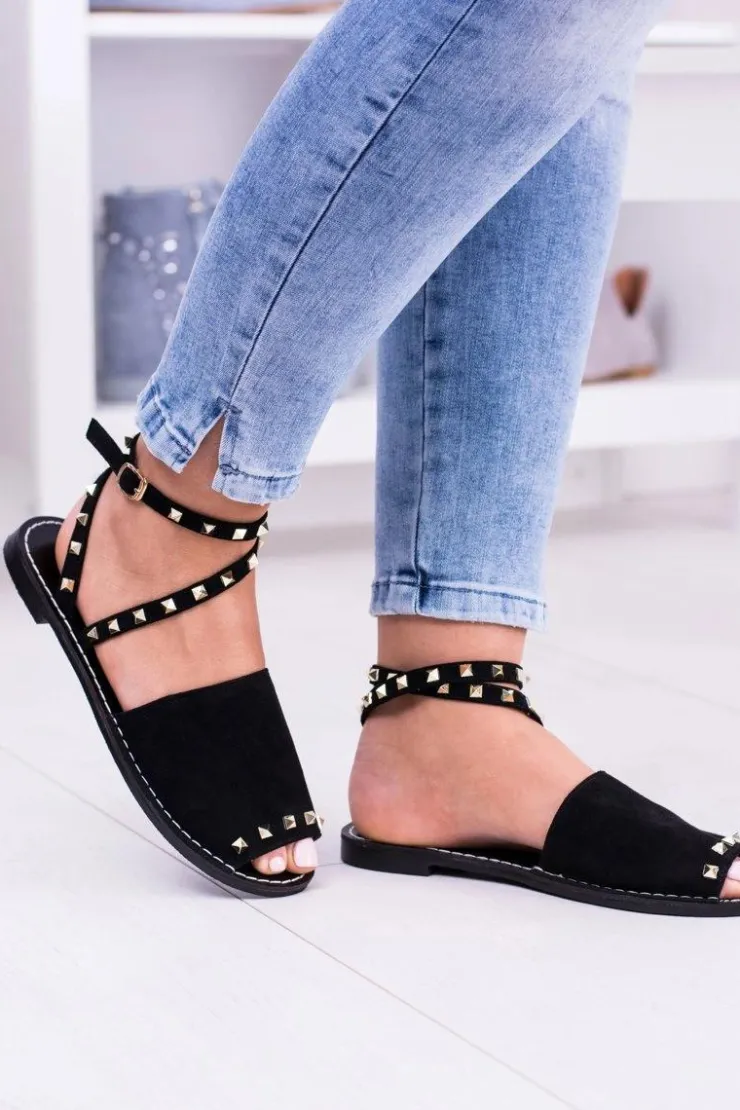 Best Boto Lu Boo Czarne Stylowe Sandały Pari