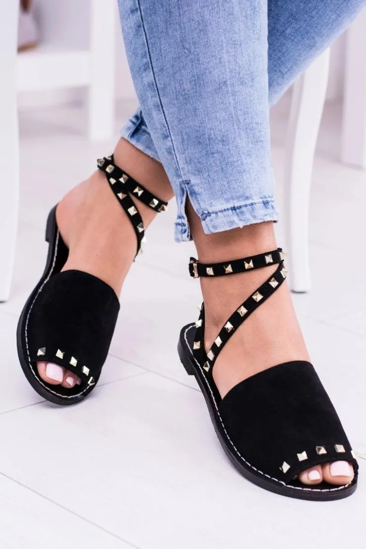 Best Boto Lu Boo Czarne Stylowe Sandały Pari