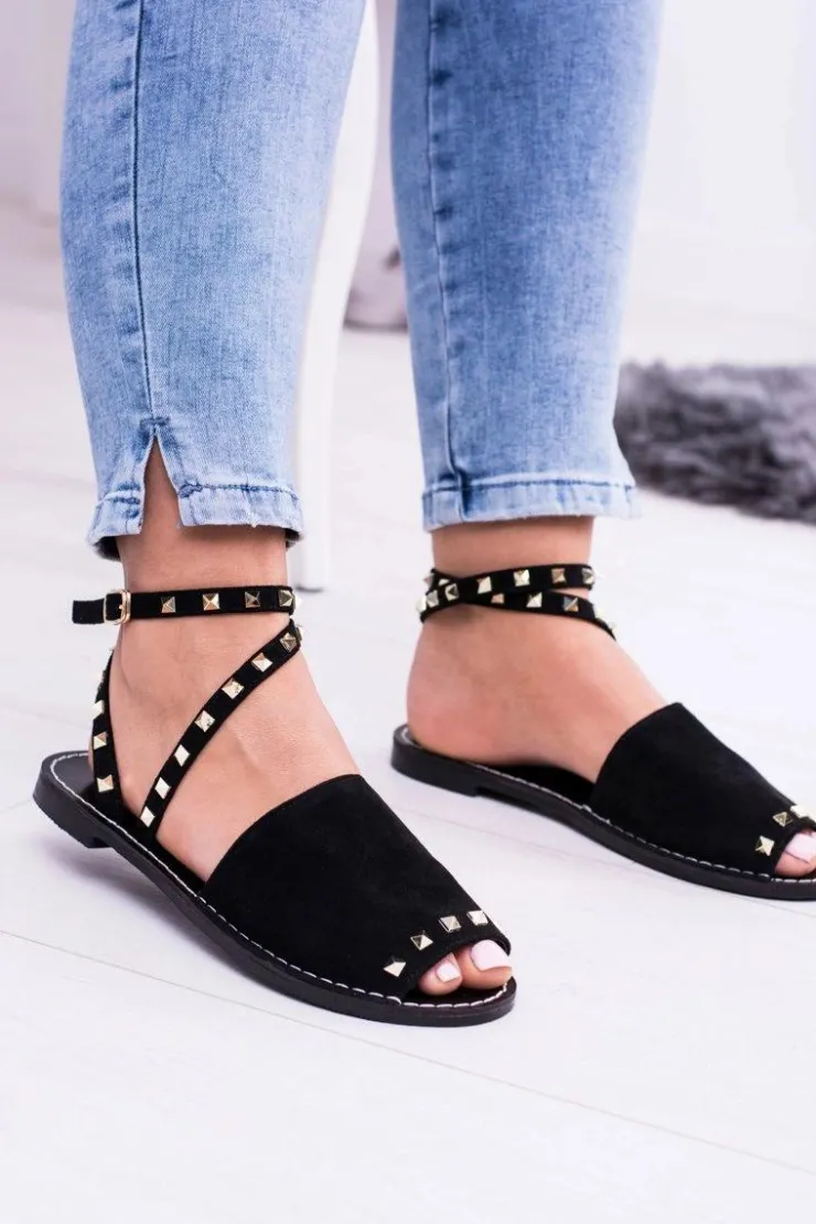 Best Boto Lu Boo Czarne Stylowe Sandały Pari