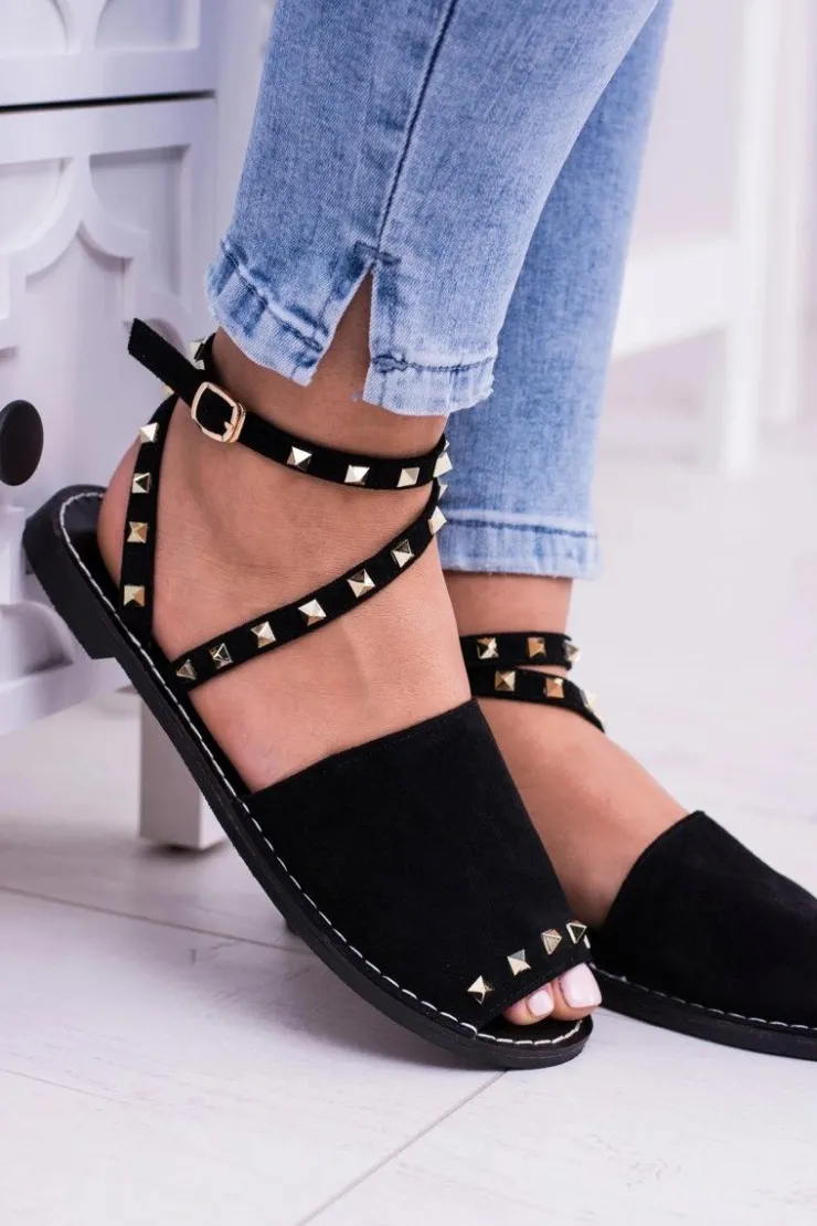 Best Boto Lu Boo Czarne Stylowe Sandały Pari