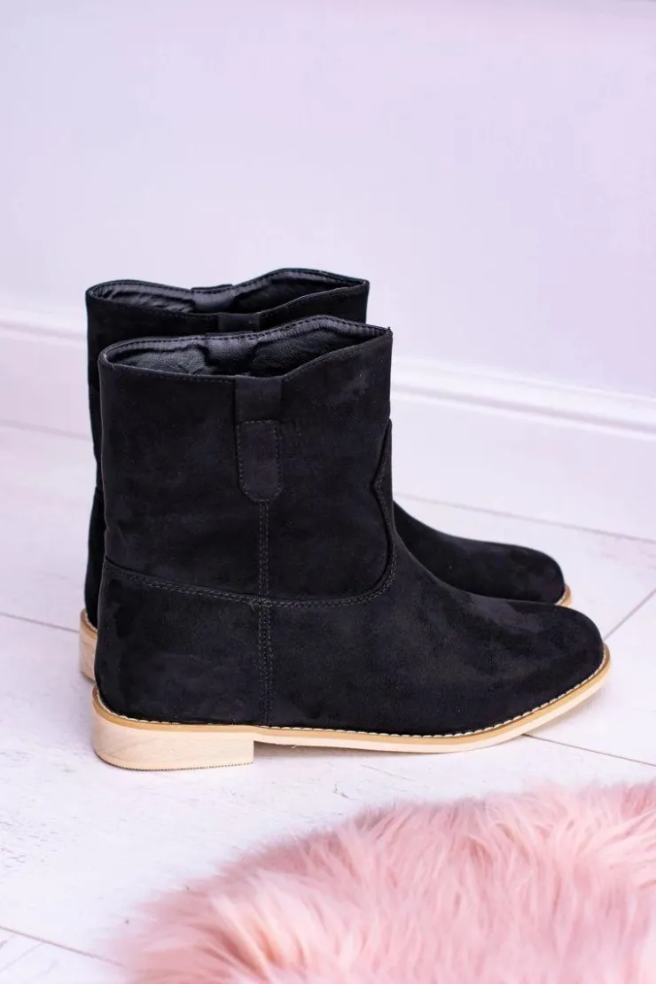 Boto Brązowe I Beżowe Botki|Botki Płaskie*Lu Boo Czarne Wsuwane Botki Za Kostkę Trinity