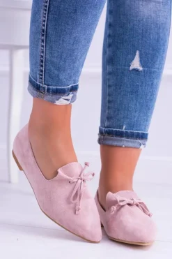 Boto Lu Boo Różowe Baleriny W Szpic Lordsy Zamsz Feliciano