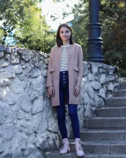 Damskie Boto Lu Boo Różowe Zamszowe Botki Z Wycięciami Rock Girl