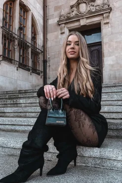 Damskie Boto Marszczone Kozaki Na Szpilce Z Eko Zamszu Ocieplane Czarne Mavella