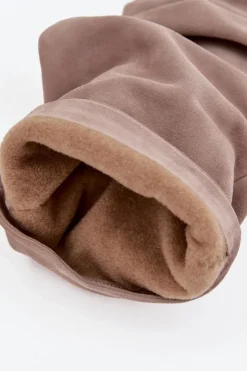 Zazoo Kozaki Ocieplane|Kozaki Na Słupku*Marszczone Kozaki Z Naturalnego Zamszu Na Słupku Ocieplane 4228 Jasnobrązowe Brązowy