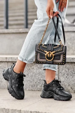 Online Evento Masywne Damskie Buty Sportowe Sneakersy Czarne Toderus Czarny