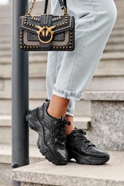 Online Evento Masywne Damskie Buty Sportowe Sneakersy Czarne Toderus Czarny