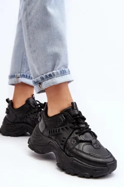 Online Evento Masywne Damskie Buty Sportowe Sneakersy Czarne Toderus Czarny