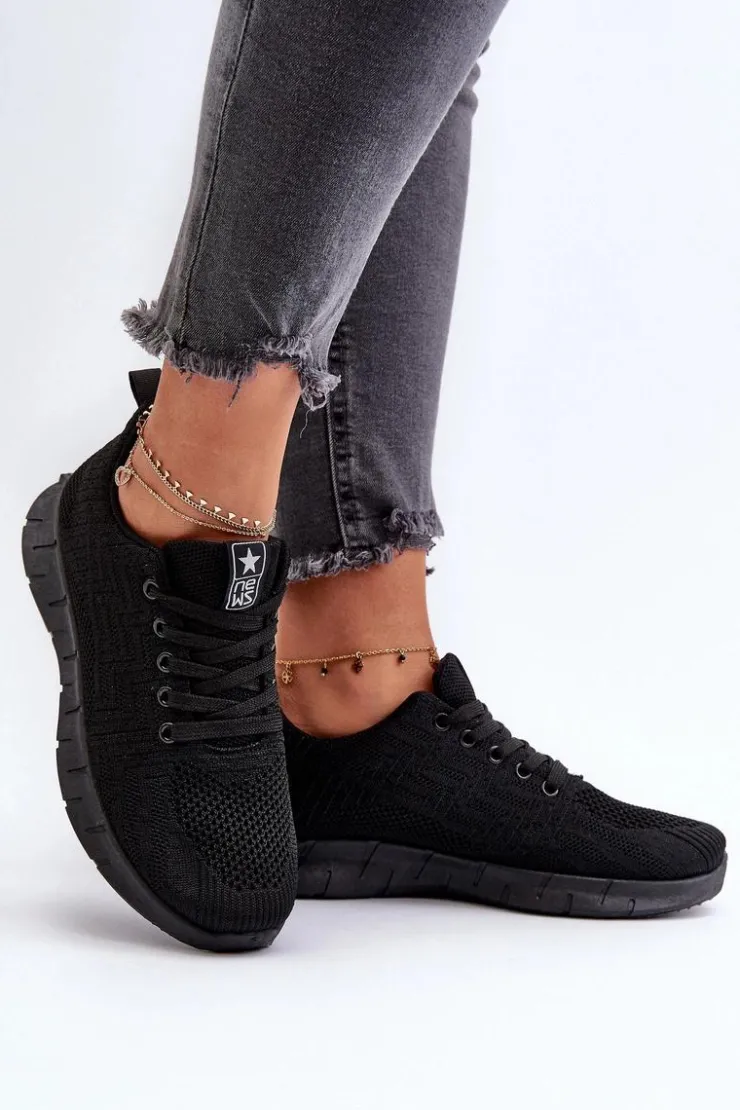 Online Evento Materiałowe Buty Sportowe Damskie Czarne Kephope