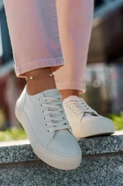 Big Star Shoes Trampki Damskie Big Star|Trampki Damskie Niskie*Materiałowe Trampki Damskie Big Star RR274407 Beżowe Beżowy